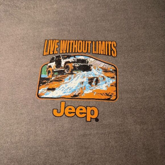 Crazy Shirts Jeep Live Without Limits Gray Graphic T‑Shirt Men’s Large Large - Picture 8 of 12